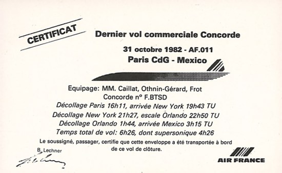 último vuelo concorde a México
