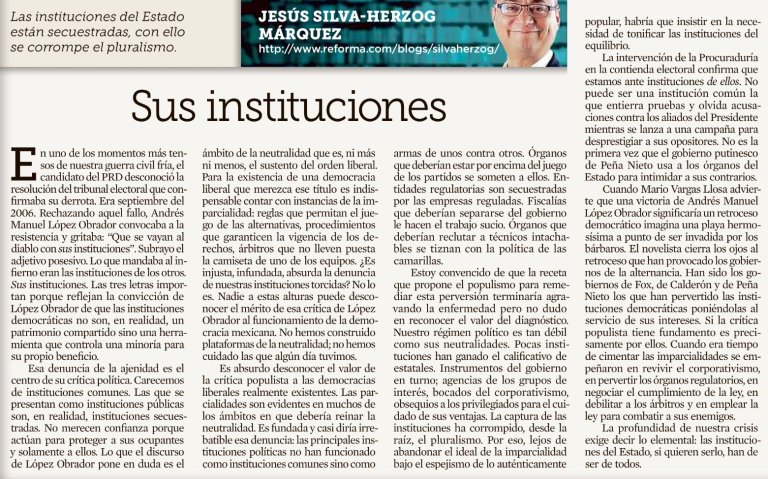 sus instituciones silva herzog